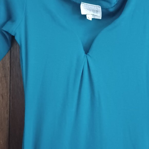 Teal knit dress - Picture 3 of 6